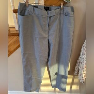 NWOT Pants Talbots Royal Blue & white jacquard woven straight cut 16w
